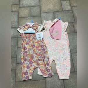 Baby Girl 3-6 Month Jumpsuit Bundle